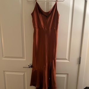 Vici Satin Midi Dress